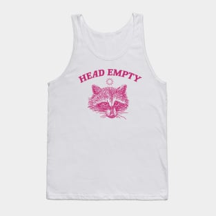 head empty raccoon shirt, Retro Cartoon T Shirt, Weird T Shirt, Meme T Shirt, Trash Panda T Shirt, Unisex Tank Top